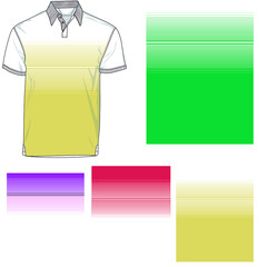 Set of trendy polo shirt men.Vector design collection.
