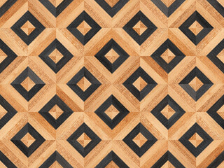 Seamless wooden background. Rustic wooden floor texture with square pattern. 