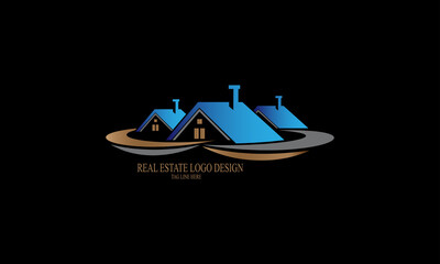 Real Estate Logo design  Art and House Creative and Elegant 