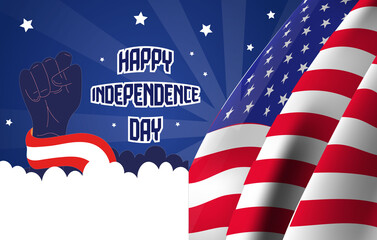 American independence day Vector banner