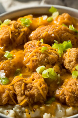 Homemade Fried Chicken Mashed Potato Bowl