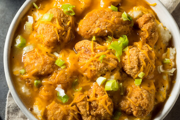 Homemade Fried Chicken Mashed Potato Bowl