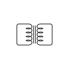 electric transformer icon vector illustration
