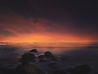 sunset over the ocean