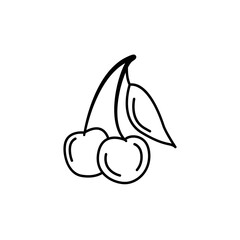 Badge  cherry. Vector image, eps