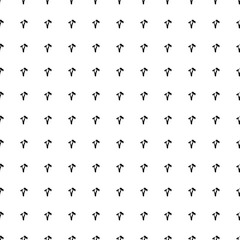 Square seamless background pattern from geometric shapes. The pattern is evenly filled with black palm trees symbols. Vector illustration on white background
