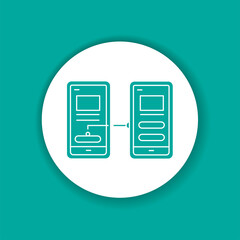 Prototype color glyph icon. Pictogram for mobile app