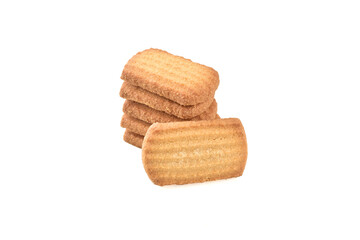 Bakery Biscuit Isolated On White Background With Clipping Path