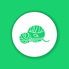 Wool ball color glyph icon. Pictogram for web page