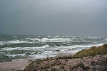 storm on the beach