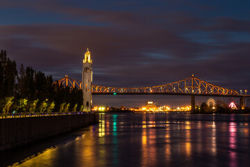jacques-cartier bridge at night