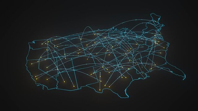 USA map - connections