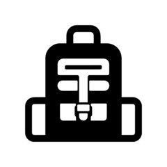 Travel bag luggage vector icon