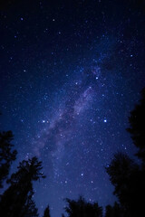 starry night sky with galaxy