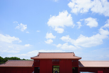 Aerial view of Naha city from Shurijo castle in Okinawa, japan. Panorama - 沖縄 那覇市の街並み