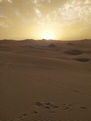 atardecer en el desierto