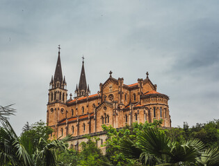 Obraz premium Santuario de la virgen de Covadonga en Asturias, Spain.