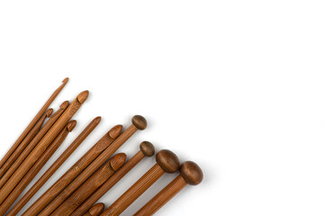 Craft knitting with bamboo crochet, set with knitting needles