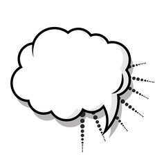 Isolated comic speech Chat bubble Cartoon Vector illustration