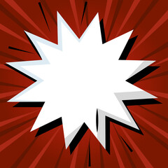 Isolated comic speech Chat bubble Cartoon Vector illustration