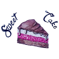 Hand painted sweet cake