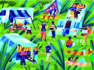 Fototapeta premium People in the park