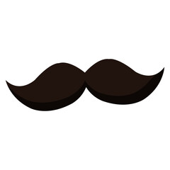 Isolated vintage hipster mustache icon Vector illustration