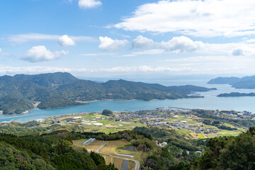 Fototapeta na wymiar 倉岳神社からの天草の眺め