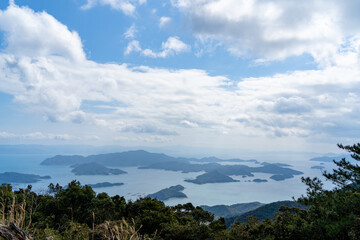 倉岳神社からの天草の眺め