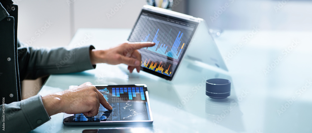 Poster KPI Analytics Dashboard And Graph
