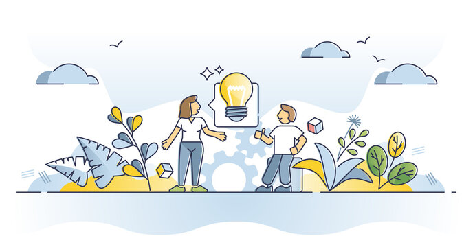 Advice, opinion assistance and consultation with new idea outline concept. Communication with expert support and help from competent mentor vector illustration. Coaching knowledge from adviser talk.