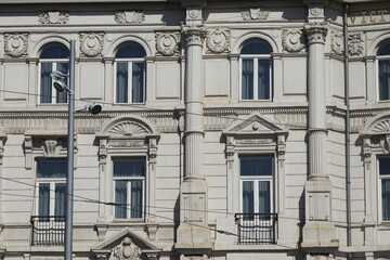 Amsterdam Historic Victoria Hotel Facade Close Up