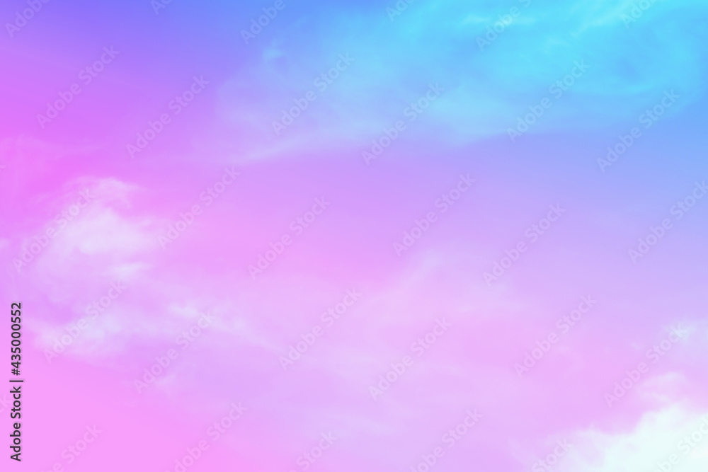 Wall mural clouds and sky with pastel colors sweet color with beautiful nature