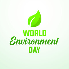 world environment day June 5th  modern creative banner, sign, design concept, social media template  with green  text on a light background 