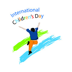 Fototapeta na wymiar international children's day concept. illustration vector