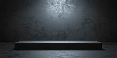 industrial style concrete product showcase podium 3d render illustration