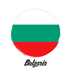 Obraz premium Bulgarian flag, banner with grunge brush