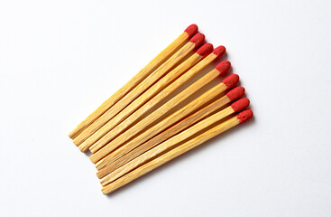 Matches isolated on white background