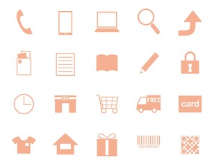 アイコンセット01_38（お店・通販・ショッピングに使える赤色のアイコンセット）
