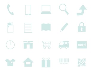 アイコンセット01_37（お店・通販・ショッピングに使える青色のアイコンセット）