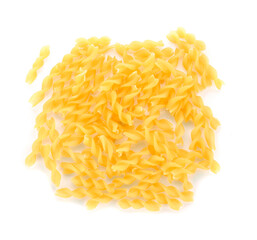 Top view of Pasta isolated on white background