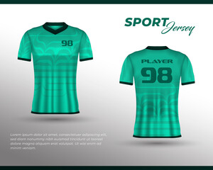 Sports racing jersey design. Front back t-shirt design. Templates for team uniforms. Sports design for football, racing, cycling, gaming jersey. Vector.