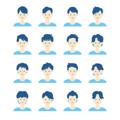 男性のイラストアイコンセット