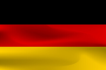 The German flag with its beautiful wrinkling and weight.	