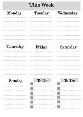 Blank notepad sheet and calendar for your congratulatory message. Closeup, top view. No people. Concept of preparation for a holiday. Congratulations for relatives, friends and colleagues