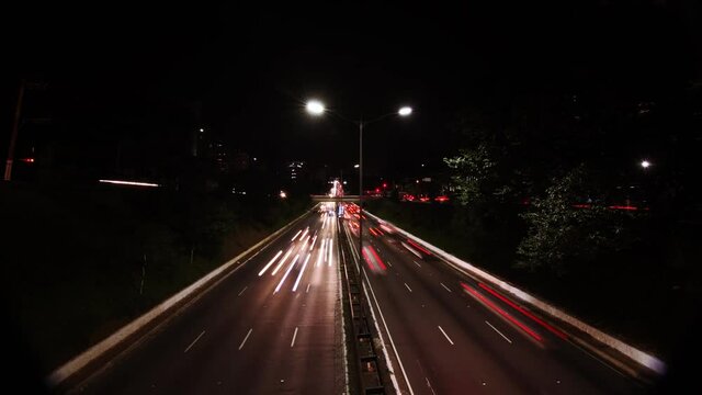 TimeLapse on the night of São Paulo - Brazil beautiful and interracious scene