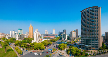 Fototapeta premium Urban scenery of Jinhua City, Zhejiang Province, China