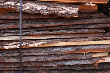 UNCLEANED STACKED WOOD