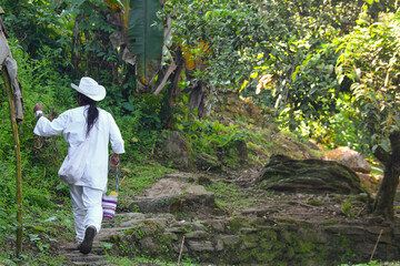 images how the Indians live  in the sierra nevada de santa marta of colombia - obrazy, fototapety, plakaty