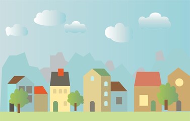 Town and City Vector Illustration